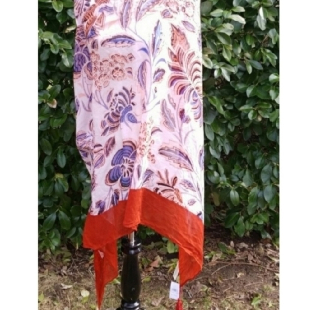 Ann Taylor Autumn Print Ginormous Scarf Nwt View 5
